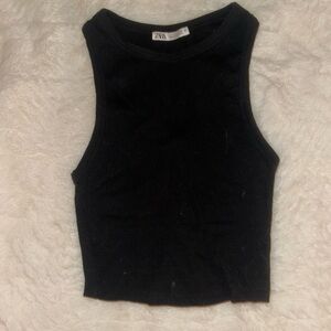 Zara Black Sleeveless Women's Top